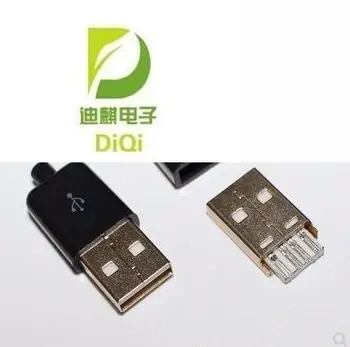 100set DIY 5Pin USB ריתוך מסוג זכר מחבר תקע 3 ב-1 מצופה ניקל מתאם