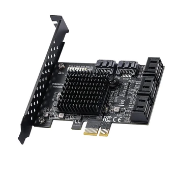 PCIe 8 נמל SATA כרטיס הרחבה SATA3 3 6Gb דיסק קשיח SSD מתאם PCI E Express X1 בקר סיומת מכפיל קמה על כריית
