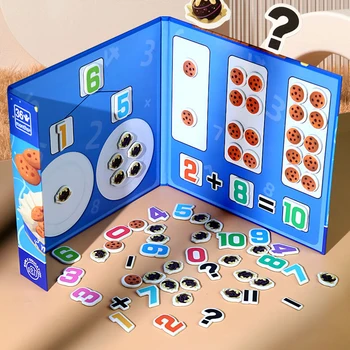 חיבור וחיסור משחק Math Games צעצוע דיגיטלי מדבקות ומגנטיים Plat חישוב צעצוע חינוכי 1-10 המשחק סופר