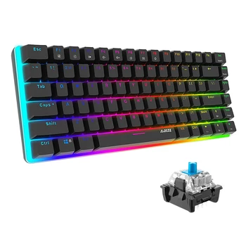 מכני מקלדת Wired Gaming Keyboard 82/100/62 מקשים ארגונומי RGB אפקט תאורה שולחן העבודה, המחשב הנייד היקפי