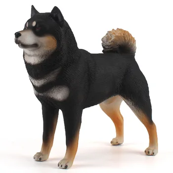 סימולציה שיבה אינו יציב סטטי כלב ציד קישוט מודל בעבודת יד הריסה המקומי כלב שחור גדול שיבה אינו Kawaii