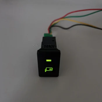 עבור טויוטה פריוס קאמרי קורולה ירוק אור LED אגף כפתור מראה מראה אחורית מתקפלת מתג שליטה