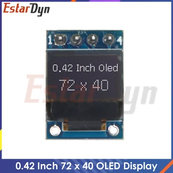 0.42 אינץ ' לבן תצוגת OLED LCD מודול 72X40 סדרתי מסך צבע לבן I2C IIC/SPI ממשק SSD1306 72*40