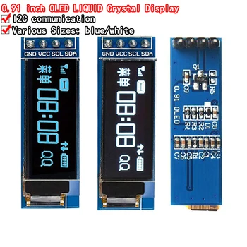 0.91 אינץ תצוגת OLED מודול לבן/כחול OLED 128X32 LCD תצוגת LED SSD1306 12864 0.91 IIC תקשורת i2C עבור ardunio