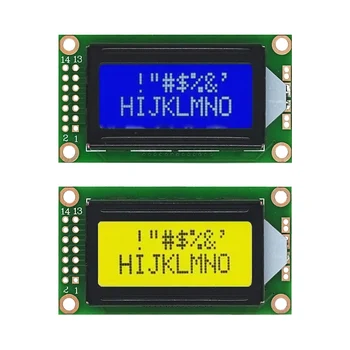 0802 LCD מודול 8 x 2 אופי התצוגה 3.3 V / 5V LED LCD עם תאורה אחורית עבור arduino ערכת Diy
