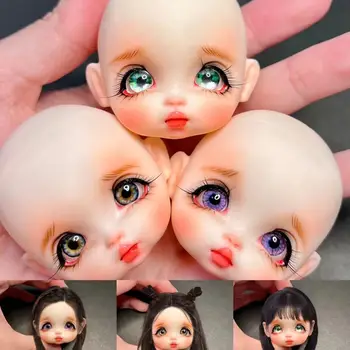 1/8 BJD בובה איפור DIY מקסימה בובה אביזרים לבובה את הראש עם עיניים צבעוני לשלוח בובה הגוף של צעצועי ילדים