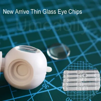 10 זוגות הרכש החדש דק Transparnt עין זכוכית צ ' יפס עבור Blyth בובה עין Eyechips אביזרי DIY מותאם אישית
