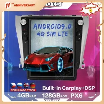 128GB טסלה סגנון אנדרואיד מולטימדיה הרדיו ברכב נגן אוטומטי ניווט GPS עבור טויוטה קאמרי Aurion 2012 - 2016 DSP Carplay 4G ה-SIM