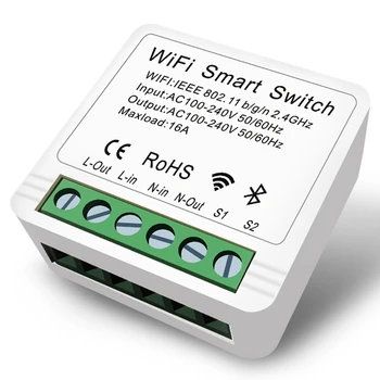 16A Mini Smart Wifi DIY מתג תומך 2 דרך אוטומציה מודול עובד עם חכם החיים אלקסה הבית של Google ewelink.חנות App