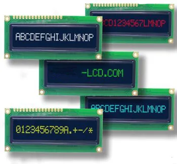 16PIN לבן/צהוב/ירוק/כחול אופי 1601A-OLED מסך WS0010 בקר מקבילים/SPI ממשק 3.3 V, 5V