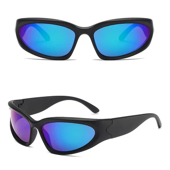 1pc UV400 מקוטב ספורט משקפי שמש 2022 נשים אופנתי נהג משקפיים גוונים גברים חיצונית, רכיבה על אופניים Steampunk Eyewear
