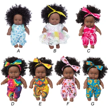 1pcs 30cm רב בסגנון אפריקאי שחור התינוק פיצוץ הראש שחור עור התינוק צעצוע
