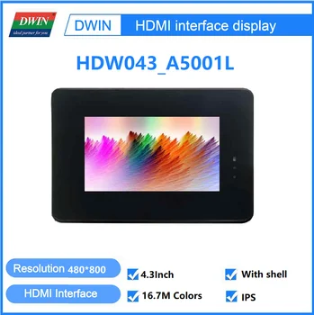 4.3 אינצ ' 480*800 LCD IPS TFT עם מעטפת צג HDMI תעשייתי מסך מגע קיבולי מתאים עבור Windows פטל