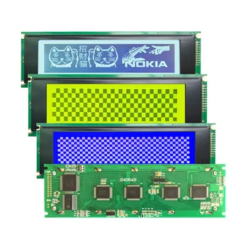 5.4 אינץ 240X64 24064 240*64 תצוגת LCD גרפי נקודה LCM כחול ירוק צהוב אפור FSTN STN T6963 מסך מקבילית