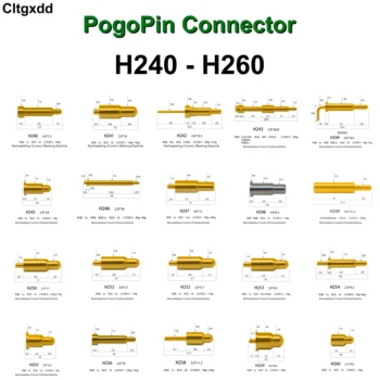 5PCS H240-H260 1A 20A 2A 1.5 פוגו פינים מחבר Pogopin הסוללה טעון קפיץ קשר SMD מחט PCB הבדיקה 2.0 5.0 3.8 3.2