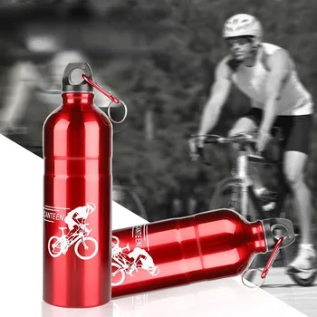 750ML אופני הרים אופניים רכיבה על אופניים מים לשתות בקבוק ספורט תחת כיפת השמיים אלומיניום נייד נוח קומקום Drinkware בקבוק