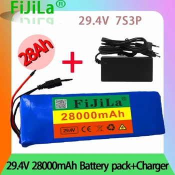 7s3p 29.4 v 28000mah li-ion bateria. com 20a equilibrada bms פארא bicicleta elétrica scooterdeenergiacadeira derodas+2a carregador