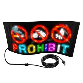 Bluetooth תצוגת LED מסך ההודעה סימן גלילה לוח דק רך גמיש Led לוח רכב תצוגה חנות פרסום
