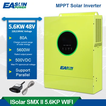 EASUN כוח 3600W 5600W Solar Inverter 80A מטען סולארי MPPT 48V 230V גל סינוס טהור היברידית מהפך עם Parrallel פונקציה