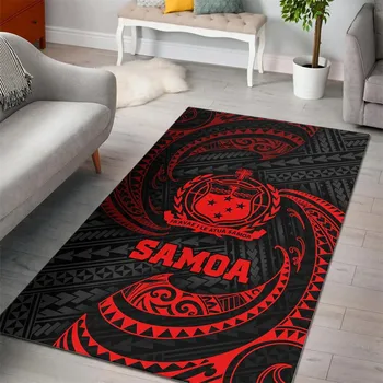 HX סמואה פולינזי שטיח משובח דפוס הקעקוע שטיחים עבור הסלון פלנל פנימי במסדרון שטיח הרצפה שטיחים לאמבטיה