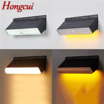 Hongcui השמש קיר חיצוני גופי תאורה מודרניים עמיד למים IP67 LED מנורת פמוטים פטיו הביתה מרפסת