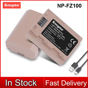 KingMa NP-FZ100 אה סוללות מסוג C-כבל מטען עבור Sony A1 A9 A9II A7M3 A7M4 A7R3 A7R4 A7S3 A6600 A7C אתרים fx3 מצלמות