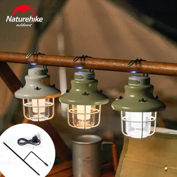 Naturehike קמפינג האולטרה יד המנורה 3-מודל בהירות LED אוהל מנורת לילה חיצוני זהירות אור גן אור להכניס הקרקע