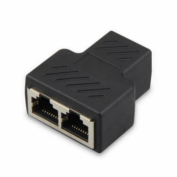 RJ45 מפצל מתאם 1 או 2 כפול נמל נשי CAT5/6 חתול LAN Ethernet Sockt חיבורי רשת מפצל מתאם