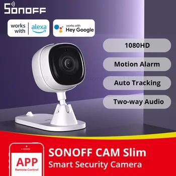 SONOFF מצלמת Slim בית חכם מצלמת אבטחה מיני WiFi 1080P מצלמת מעקב דו-כיווני אודיו אוטומטי מעקב תנועה להקליט וידאו