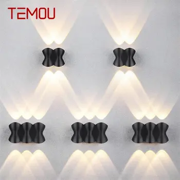TEMOU חיצוני מנורות קיר אור מודרניים אטימות IP65 LED מנורה דקורטיבית פטיו גן מרפסת