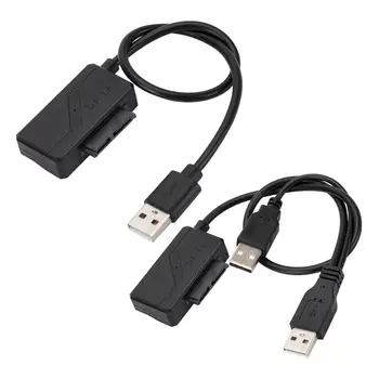 USB 2.0 SATA 7+6 13Pin כבל מתאם סלים Plug and Play העברת כבל ממיר עבור מחשב נייד Cd-Rom-Dvd-Rom אביזרים