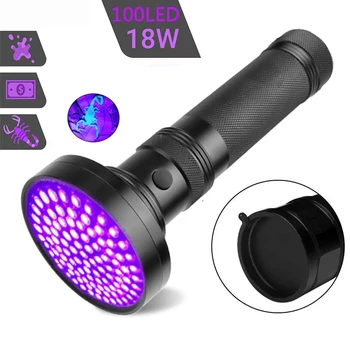 UV 100LED Edc אור סגול אור Blacklights 395nm אולטרה נייד כף יד פנס LED לפיד גלאי עבור חיית המחמד שתן