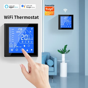 WiFi תרמוסטט חכם LCD חשמלי קומה חימום מים בדוד גז בקר טמפרטורה חמה בחדר אלקסה אקו הבית של Google