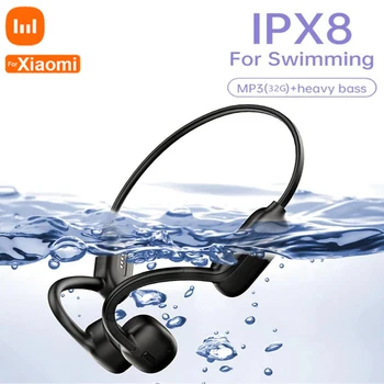 Xiaomi נכון העצם הולכה אוזניות IPX8 עמיד למים לשחות אוזניות Bluetooth אלחוטיות אוזניות ספורט TWS עם כרטיס SD