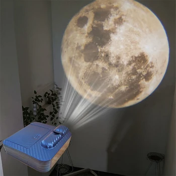 אורורה גלקסי ירח הקרנת מנורת כדור הארץ מקרן צילום המנורה יצירתי רקע האווירה בלילה אור ליום הולדת מתנה
