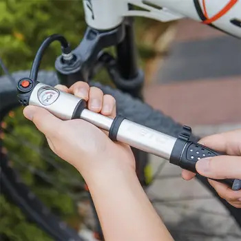 בטו נייד אופניים, משאבת אופניים Inflator MTB אופני כביש משאבת Presta שריידר כף יד 300psi משאבות עם לחץ אוויר מד