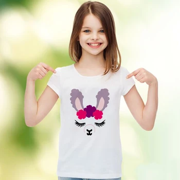 בקיץ ילדים ילדה קריקטורה חולצה חמודה לאמה תבנית עיצוב הילדים בחורה מצחיק חולצה פעוטה מזדמן חולצות טריקו חולצות בגדים