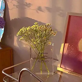 ברור הספר אגרטל פרחי אקריליק שולחן אגרטל מדף הספרים עיצוב הספר בצורת אגרטל פרחים כלי עבור מלון קישוט הבית