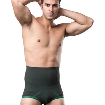 גברים הבטן שליטה קצרים הגוף מגבש דחיסה גבוהה המותניים מאמן בטן בטן שליטה הרזיה Shapewear מתאגרף תחתונים Fajas