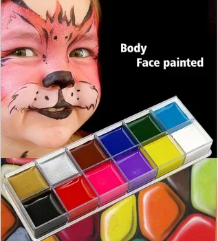 גוף הסיטונאי צבע פנים ליצן איפור ליל כל הקדושים ציור לילדים מבוגרים פסטיבל המפלגה Cosplay הפנים צבע איפור פיגמנט