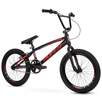 התנפח החדש של BMX בסגנון 20 אינץ ' מירוץ אופניים,מלוטש מסגרת שחורה עם בולט ניאון אדום, אפור גרפיקה. כביש אופניים