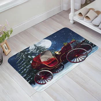 חג המולד המכונית אייל העגלה, השטיח בסלון שטיח שטיח הרצפה ליד המיטה במסדרון שטיחון ילדים השינה השטיח קישוט הבית