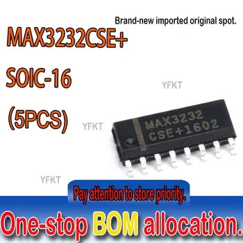 חדש ומקורי מקום MAX3232CSE + 16 SOIC - RS - 232 ממשק צ ' יפ 3-5.5 V 3.0 V עד 5.5 V, צריכת חשמל נמוכה, עד 1Mbps 5pcs