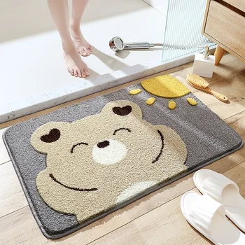 חדש קריקטורה אמבטיה נגד החלקה שטיח הרצפה משק הבית נוהרים ספיגת מים בשירותים שטיח הרצפה בסלון דלת חדר השינה מזרן