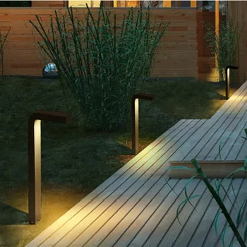 חיצוני עמיד למים Led גינת דשא אורות אלומיניום מודרני הוביל מנורות דשא 10W 15W LED נוף אור גן חצר AC85-265V