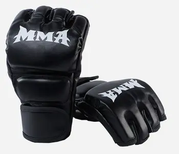 חצי אצבע MMA כפפות PUKick כפפות איגרוף עבור גברים, נשים, פו קראטה איגרוף תאילנדי Guantes דה Boxeo חינם קרב MMA סאנדה אימון אי. די. יו