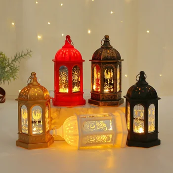 יצירתי מנורת נר בעל הטירה פנס מנורת עיד מובארק המוסלמים LED פנס האסלאמית פסטיבל המפלגה תפאורה ואביזרים