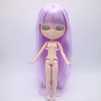 ללא עיניים צ ' יפס משותפת גוף עירום blyth הבובה DIY שיער סגול
