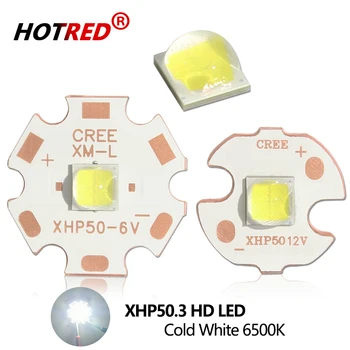 מקורי LED CREE XLamp XHP50.3 הדור HD 6V 12V 18W 20W קר ' יפס לבן 2320Lumens SMD 5050 חזק חרוז הנורה עם DTP שוטר