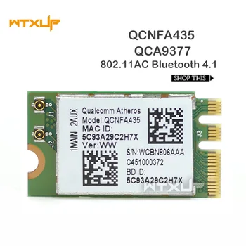 מתאם אלחוטי כרטיס Qualcomm QCA9377 QCNFA435 802.11 AC NFA435 433Mbps 2.4 G/5G DW1810 NGFF WIFI כרטיס Bluetooth 4.1